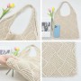 JSTHHTT Bolso De Hombro De Punto Para Mujer, Bolso de Playa de Malla, Grande para Playa, Bolsa de Ganchillo, Bolso Informal