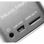 Altavoz portátil MusicMan Mini Soundstation - Reproductor de MP3, USB, soporte de tarjetas MicroSD, batería recargable de 5