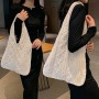 JSTHHTT Bolso De Hombro De Punto Para Mujer, Bolso de Playa de Malla, Grande para Playa, Bolsa de Ganchillo, Bolso Informal