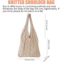 JSTHHTT Bolso De Hombro De Punto Para Mujer, Bolso de Playa de Malla, Grande para Playa, Bolsa de Ganchillo, Bolso Informal