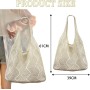 JSTHHTT Bolso De Hombro De Punto Para Mujer, Bolso de Playa de Malla, Grande para Playa, Bolsa de Ganchillo, Bolso Informal