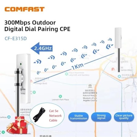 COMFAST CF-E315D 1KM punto a punto Digital de largo alcance al aire li