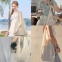 JSTHHTT Bolso De Hombro De Punto Para Mujer, Bolso de Playa de Malla, Grande para Playa, Bolsa de Ganchillo, Bolso Informal