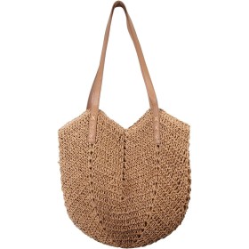 LUI SUI Bolso de Hombro de Paja para Mujer Tejido a Mano - Bolso de Mano Con Asa de Playa de Verano - Cruzado Bohemio Monederos