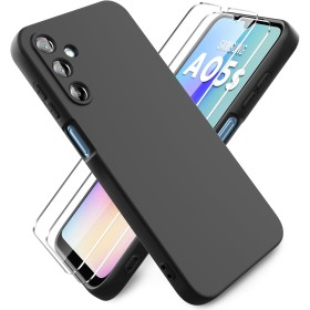 Ikziwreo - Funda para Samsung Galaxy A05s, con 2 Pack Protector de Pantalla de Vidrio Templado, Carcasa de Silicona Suave
