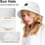 SEFIRST 2 Piezas Gorro Pescador Hombre Mujer, Bucket Hat Algodón Plegable Sombrero de Cubo Verano Sombrero de Pesca Sombrero de