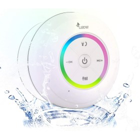 LEICKE Altavoz Bluetooth Ducha, MP3 Altavoz, Bluetooth Musica Altavoz,Lector microSD, Radio Obra, 8h de Música,Altavoz baño,