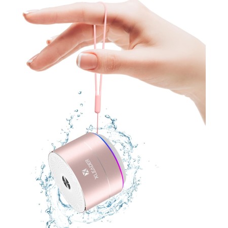 Xleader Actualizar Altavoces Bluetooth Resistente al Agua ip67 Altavoces Inalámbricos Portátiles con luz led RGB, con Radiadores