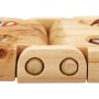 Relaxdays Mancala Juego de Mesa, 2 Jugadores, Madera, Marrón Natural, 2 x 44 x 13 cm