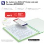 Oxford, Cuaderno A5 Cuadriculado 5x5, Tapa Plástico, 160 Hojas, 8 Bandas de Color, Libreta Microperforada, Color Negro