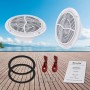 Herdio Altavoces de Techo de 6,5 Pulgadas y 120 vatios, Altavoces Marinos de Sonido estéreo de 2 vías Impermeables para