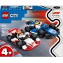 LEGO City Coches de F1 Williams Racing y Haas F1, Set con Coches de Carreras de Fórmula 1 de Juguete, 2 Maquetas de Vehículos y