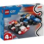 LEGO City Coches de F1 Williams Racing y Haas F1, Set con Coches de Carreras de Fórmula 1 de Juguete, 2 Maquetas de Vehículos y