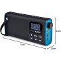 Radio FM portátil 3 en 1, Altavoz Bluetooth, Batería Recargable y Reproductor de Audio Desde Tarjeta Micro SD. Smart Radio de