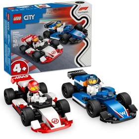 LEGO City Coches de F1 Williams Racing y Haas F1, Set con Coches de Carreras de Fórmula 1 de Juguete, 2 Maquetas de Vehículos y