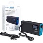 Radio FM portátil 3 en 1, Altavoz Bluetooth, Batería Recargable y Reproductor de Audio Desde Tarjeta Micro SD. Smart Radio de