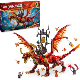 Lego Ninjago Dragón Fuente del Movimiento de Juguete, Juego Ninja de Aventuras y Lucha con 6 Minifiguras Inc. Kai y Espada