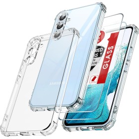 LeYi Funda para Samsung Galaxy A54 5G con [2-Unidades] Cristal Templado, Carcasa Armor Silicona Soft Skin TPU Case Antigolpes