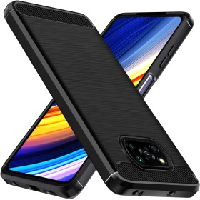 ivoler Funda para Xiaomi Poco X3 Pro/Xiaomi Poco X3 NFC, [Protección Militar] Carcasa Protectora Antigolpes, Fina Suave TPU