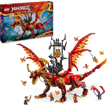 Lego Ninjago Dragón Fuente del Movimiento de Juguete, Juego Ninja de Aventuras y Lucha con 6 Minifiguras Inc. Kai y Espada