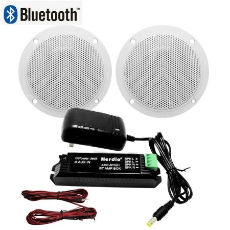 Herdio 2 uds 4 pulgadas Kit de altavoces Bluetooth de techo resistente
