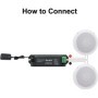 Herdio 2 uds 4 pulgadas Kit de altavoces Bluetooth de techo resistente