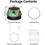vsshe G300 Altavoz Bluetooth magnético, Altavoz Bluetooth portátil con luz de Color Multicolor RGB, Soporte para teléfono, para