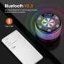 Altavoz Bluetooth 5.3 para Ducha Con Luces RGB y Ventosa - 8 Horas Estéreo USB-C, IP7 Impermeable, Portátil para Baño, Piscina,
