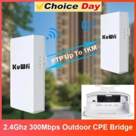 KuWFi 2,4 Ghz 300Mbps puente CPE para exteriores enrutador Wifi inalám