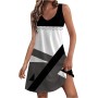 Vestidos Mujer Verano Sin Mangas Cuello Redondo Tirantes Vestido de Playa Largo Elegante Bohemio Floral Dress con Bolsillos