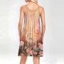 Vestidos Mujer Verano Sin Mangas Cuello Redondo Tirantes Vestido de Playa Largo Elegante Bohemio Floral Dress con Bolsillos
