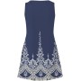 Vestidos Mujer Verano Sin Mangas Cuello Redondo Tirantes Vestido de Playa Largo Elegante Bohemio Floral Dress con Bolsillos