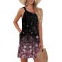Vestidos Mujer Verano Sin Mangas Cuello Redondo Tirantes Vestido de Playa Largo Elegante Bohemio Floral Dress con Bolsillos