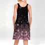 Vestidos Mujer Verano Sin Mangas Cuello Redondo Tirantes Vestido de Playa Largo Elegante Bohemio Floral Dress con Bolsillos