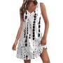 Vestidos Mujer Verano Sin Mangas Cuello Redondo Tirantes Vestido de Playa Largo Elegante Bohemio Floral Dress con Bolsillos