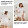 Hanaoops Mujer Suelto Vestido de Playa V Cuello Gasa Ropa de Baño con Borla Verano Traje de Baño Bikini Cover Up para Playa Chic