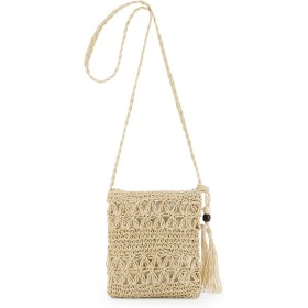 Jywmsc Bolso de Hombro Pequeño de Paja, Bolso de Playa de Verano para Mujer, Bolso de Paja Tejido, Bolsos Cruzados para