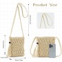 Jywmsc Bolso de Hombro Pequeño de Paja, Bolso de Playa de Verano para Mujer, Bolso de Paja Tejido, Bolsos Cruzados para