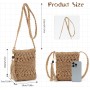 Jywmsc Bolso de Hombro Pequeño de Paja, Bolso de Playa de Verano para Mujer, Bolso de Paja Tejido, Bolsos Cruzados para