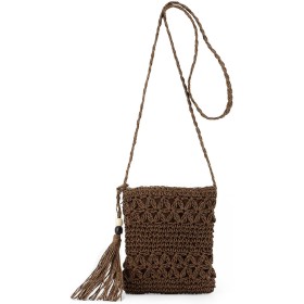 Jywmsc Bolso de Hombro Pequeño de Paja, Bolso de Playa de Verano para Mujer, Bolso de Paja Tejido, Bolsos Cruzados para