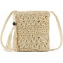Jywmsc Bolso de Hombro Pequeño de Paja, Bolso de Playa de Verano para Mujer, Bolso de Paja Tejido, Bolsos Cruzados para