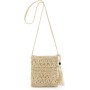 Jywmsc Bolso de Hombro Pequeño de Paja, Bolso de Playa de Verano para Mujer, Bolso de Paja Tejido, Bolsos Cruzados para