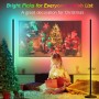 DeeprBling Lámpara de Pie LED, 165cm Lámpara de Pie Regulable RGB con Remoto y APP, 16 Millones de Colores, Sincronización