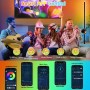 DeeprBling Lámpara de Pie LED, 165cm Lámpara de Pie Regulable RGB con Remoto y APP, 16 Millones de Colores, Sincronización