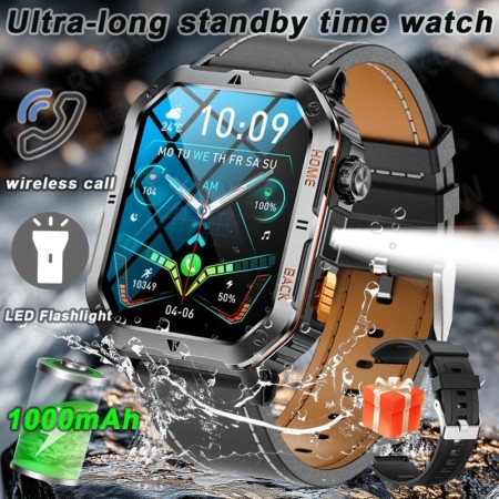 Para HUAWEI linterna LED reloj inteligente al aire libre pantalla HD d