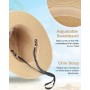 Zylioo S/M/L/XL/XXL Sombrero de Paja, Sombrero para el Sol, Cabeza Grande/pequeña, protección UV, Sombrero de Verano de Paja