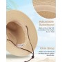 Zylioo S/M/L/XL/XXL Sombrero de Paja, Sombrero para el Sol, Cabeza Grande/pequeña, protección UV, Sombrero de Verano de Paja