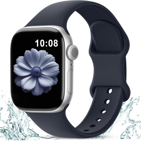 Higgs Correa de Silicona Suave Compatible con Apple Watch 38mm 40mm 41mm 42mm 44mm 45mm 46mm 49mm - Pulsera para Series Ultra SE