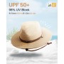 Zylioo S/M/L/XL/XXL Sombrero de Paja, Sombrero para el Sol, Cabeza Grande/pequeña, protección UV, Sombrero de Verano de Paja
