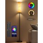 Amedelne RGB Lámpara de Pie de Salón, 12W Lámpara de Pie Moderna Inteligente, Lámpara de Pie Regulable con Mando a Distancia,